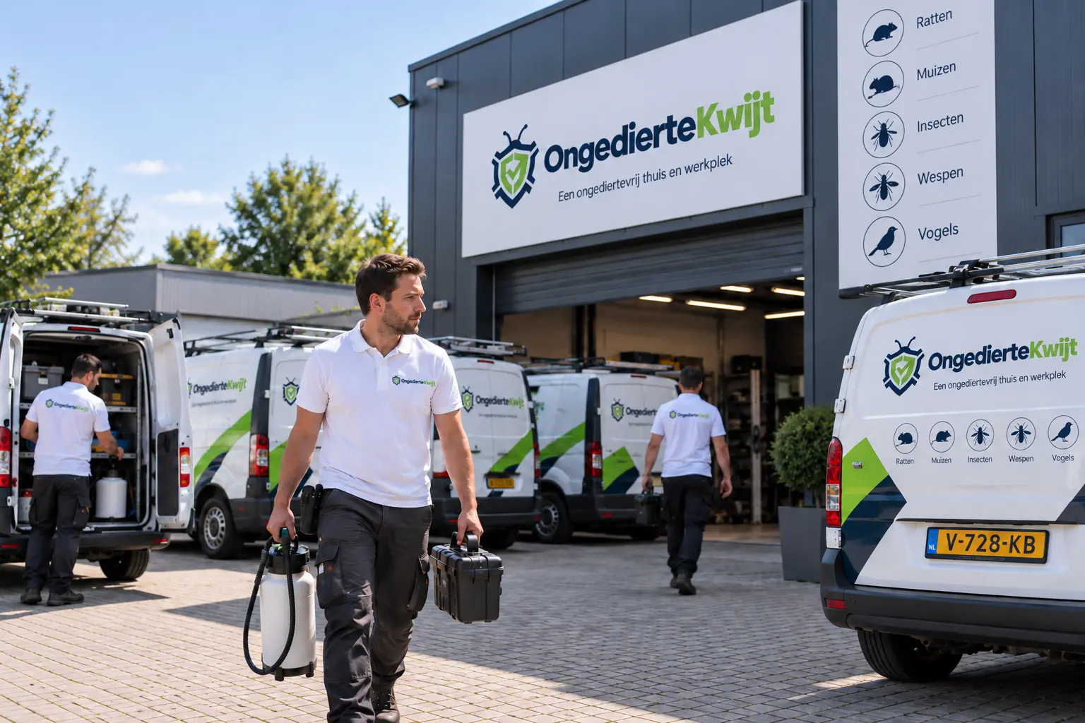 OngedierteKwijt bestrijders op weg naar een klus